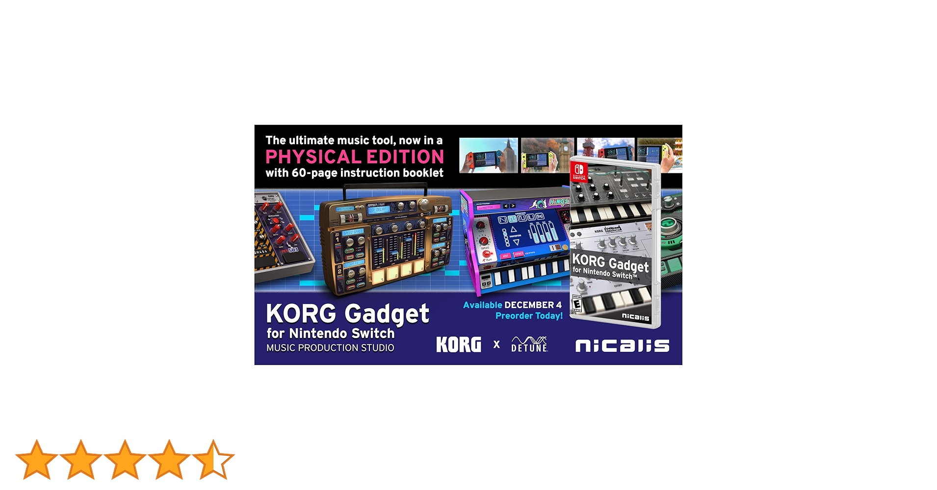 新品未開封　KORG Gadget for Nintendo Switch KORG Gadget for Nintendo Switch (Only Ships in Canada